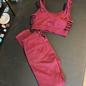 Fabletics sports bra and leggings